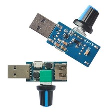 ThtRht 2 Pack USB Fan Controller Stepless Speed Regulator Air 1.98, blue picture