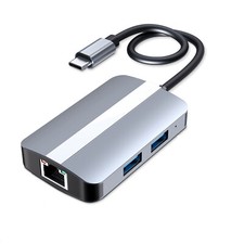 CAMVATE USB C Hub Multiport Adapter w/SD/TF Card Reader& RJ45 100Mbps fr MacBook picture