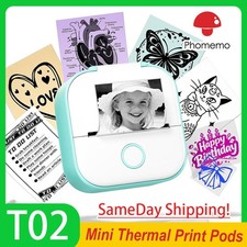 Phomemo T02 Sticker Printer Thermal Print Pods Mini Printer Print Pods Xmas Gift picture