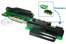 SCSI Adapter VHDCI 0.8mm to 68Pin Female & IDC 50Pin Male with Terminator picture