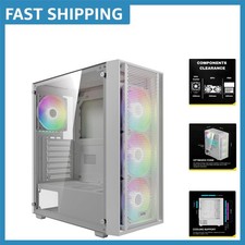 Expanded White Gaming PC Case: 2x USB 3.0 Ports & Easy Access Tempered Glass picture