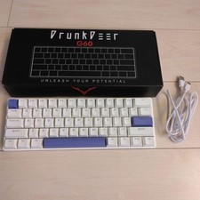 DrunkDeer Gaming Keyboard G60 US White Purple Wired Tested Used picture