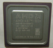 Double pack: 2 pcs. AMD K6-III+ 400 ATZ K6-3+ CPU working stable at 550Mhz 2.2V picture