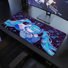Hatsune Miku Desk Mat, Vocaloid Mousepad XL XXL, Gift for Anime & Music Fans picture