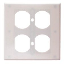 LEVITON 88016 2-GANG DUPLEX DEVICE RECEPTACLE WALLPLATE, STANDARD, 25 PACK picture