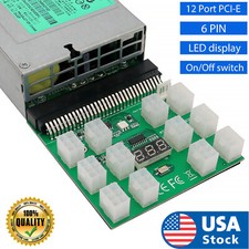 6PIN 1200W Breakout Board for HP DPS-1200QB A PSU GPU Mining Server Power Supply picture