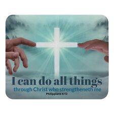 Mouse Pad Graphic Bible I can do all things Faith Hope Love Jesus Christian  picture