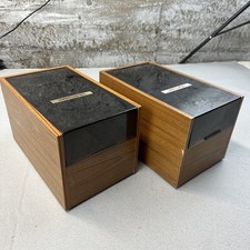 Lot of 2 Vintage Computer Mate Wood Grain 5.25
