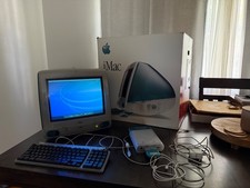 Apple iMac G3 Bondi Blue NOV 1998 Working Original Box Foam Keyboard SuperDisk picture