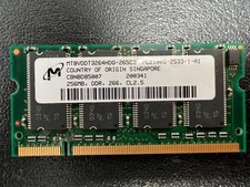 Micron MT8VDDT3264HDG-265C3 PC2100S-2533-0-A1  256MB 266MHz SODIMM DDR RAM picture