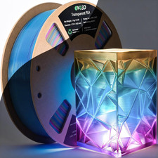 OVV3D Transparent Rainbow PLA Filament 1.75Mm, Multicolor Blue Purple Yellow Tra picture