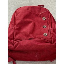 Kingslong Red Laptop Backpack Multi-Compartment Travel School Bag with Buttons picture