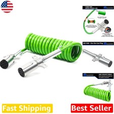 Heavy Duty 12ft 7-Way ABS Trailer Cable, Pure Copper, SAE J560 Plug, Truck picture