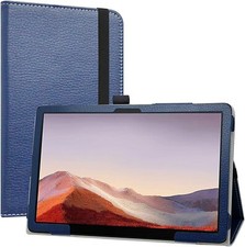 TCL Tab Pro 5G / 10.4 Case – Slim PU Leather Stand Cover Blue 🔵📱 picture
