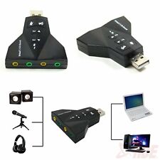 External Virtual 7.1 Channel USB 2.0 3D Audio Sound Card Laptop PC Mic Adapter picture