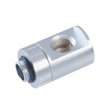 Bitspower Artemis T-Block Rotary Fitting, Sandblast Silver picture