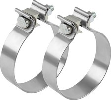 2pcs 3.5 Inch Exhaust Clamp, Narrow Band Muffler Clamp, Stainless Steel picture