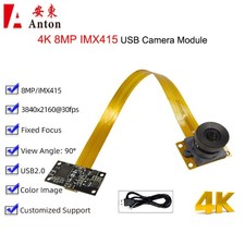 4K USB 8MP IMX415 Camera Module Board DIY Camcorder 90° 30fps 3840x2160 FF Focus picture