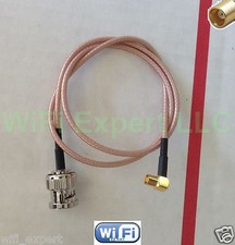 1x BNC Male to MCX Angle FEMALE RF pigtail Cable RG316/RG174 4-20in USA Assmbld picture
