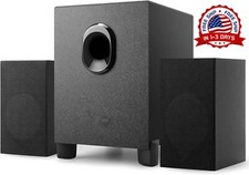 Sistema De USB Audio Sonido 2 Altavoces Con Subwoofer Para PC Casa El Hogar Set picture