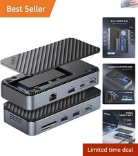 9-in-1 USB C Hub with M.2 NVMe SSD Enclosure 10Gbps, Tool Free Hub Docking St... picture