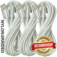 3Pack 10Ft USB Cable Braided Fast Charger Charging Cord For iPhone 12 13 11 XR 8 picture