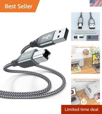 2-Pack Nylon Braided 5FT USB A to B Cable - Fast Connectivity for Printers picture
