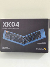 ProtoArc XK04 Foldable Bluetooth Keyboard Blue Wireless Rechargeable Open Box picture