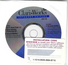 ITHistory SOFTWARE APPLE (1995) CLARISWORKS 4.0 Internet Edition CD picture