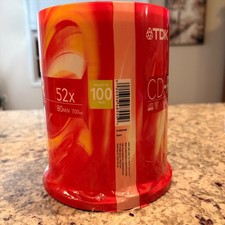 TDK CD-R 100 Pack 52x 80min 700MB Blank Recordable Media Spindle CD-R80CB100T picture