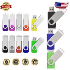Durable 64GB USB 3.0 Flash Memory Stick - 10 Pack, Swivel Design picture