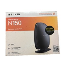 New Belkin N150 Wireless Wi-Fi Router 4 Port 2.4 GHz 802.11g 150 Mbps picture