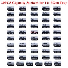 20x Capacity Stickers For DELL KG1CH F238F 8FKXC G176J 12th 13Gen HDD Tray Caddy picture