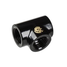 Bitspower International Adapter T-Splitter 3x G1/4-Inch IG Black Opaque BP-MBTB picture