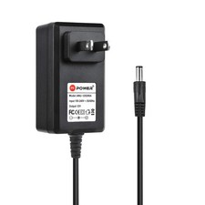 PKPOWER 12V 2A AC DC Power Adapter - 6.6FTCable, 5.5/2.5mm Straight Black  picture