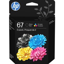 HP 67 Black Tri-Color Ink 2-Pack Genuine HP 3YP29AN NEW Sealed Jun 2028 picture
