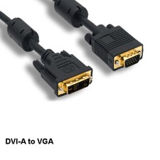 KNTK 3' DVI-A to VGA Cable 28AWG Analog 12+5 Pin to HD15 Cord for Monitor PC picture