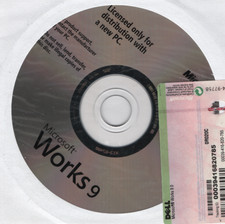 Microsoft Works 9 for Windows PC CD-ROM with COA (2007) - New, Sealed picture