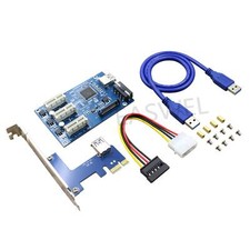 PCI 1X Slots Riser Card ITX 3 PCI-e Slot Adapter Expander Plastic Metal picture