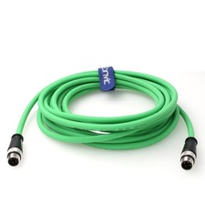 M12 D Code 4 Pin to 4 Pin Male Cat5e Shielded High Flexible Ethernet Cable Netwo picture