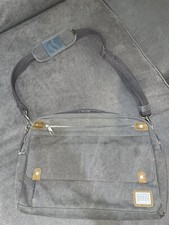 Travelon Large Heavy Duty Canvas Laptop Messenger Bag Brown Shoulder Strap NEW picture