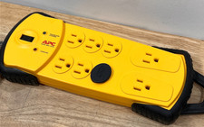 APC 8 Outlet Surge Protector Power Strip Yellow Heavy Duty PDIY8 15A picture