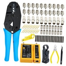 Coaxial Cable Tool Kit - BNC Crimp tool for RG58, RG59, RG62, RG174, 20PCS BNC  picture