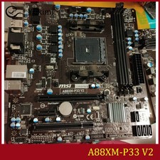 FOR MSI A88XM-P33 V2 DDR3*2 AMD 32GB VGA DVI-D Ｍotherboard Test OK picture