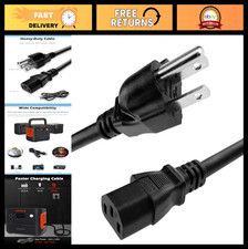Heavy-Duty 14AWG AC Power Cord 6.5ft - Universal Charging Cable for Power Statio picture
