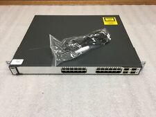Cisco WS-C3750G-24TS-E1U 24 Port 3750G V02 Gigabit Switch, w/Power Cable, RESET picture