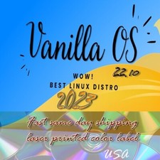Vanilla OS 22.10 2023 LINUX Live/Install DVD - Laser Printed Disk Label - USA picture