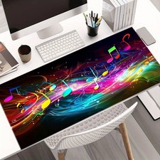 Creative Music Theme Large Desk Mat - Modern Abstract Color Mouse Pad, Suitabl picture