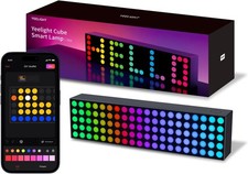 Smart LED Pixel Display Clock Custom Text Emoji Music Sync Desk Decor RGB picture