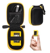 CaseSack Case for SHARGE Disk M.2 NVMe compact small, Black with yellow zip picture